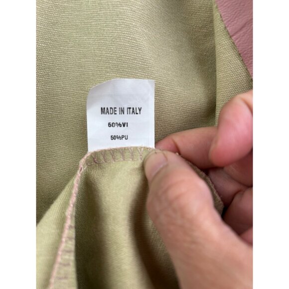 KRISP London Cropped Faux Leather Modern Jacket  Made in Italy Blush Pink MED - Picture 4 of 6